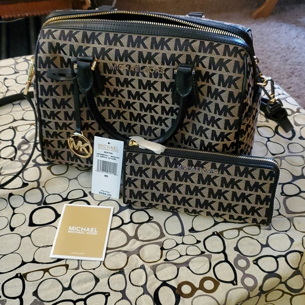 NWT Michael Kors Duffle Satchel & Wallet